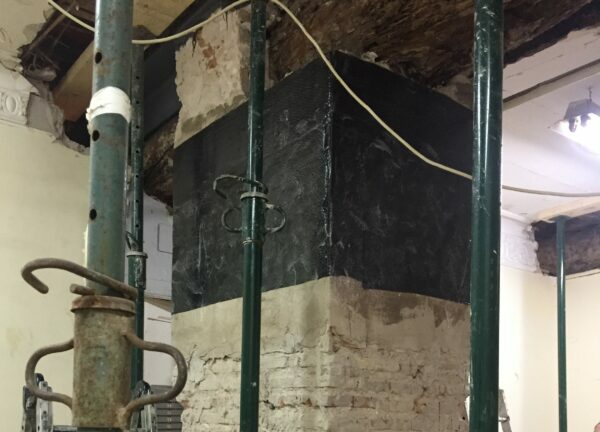 Confinamiento de pilar con Tejidos (Oly Tex)