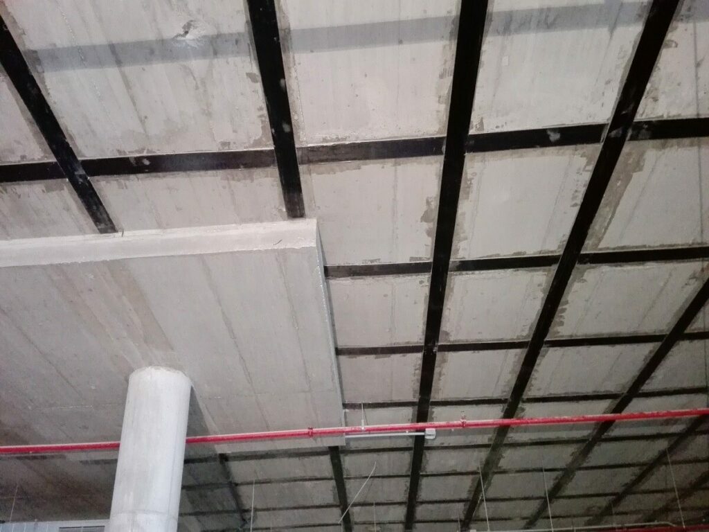 refuezo fibra de carbono oly plate de losa de hormigon