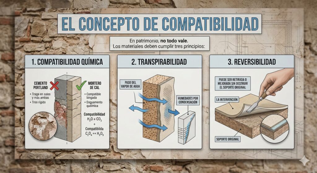 El concepto de compatibilidad en sistemas de consolidación de muros históricos